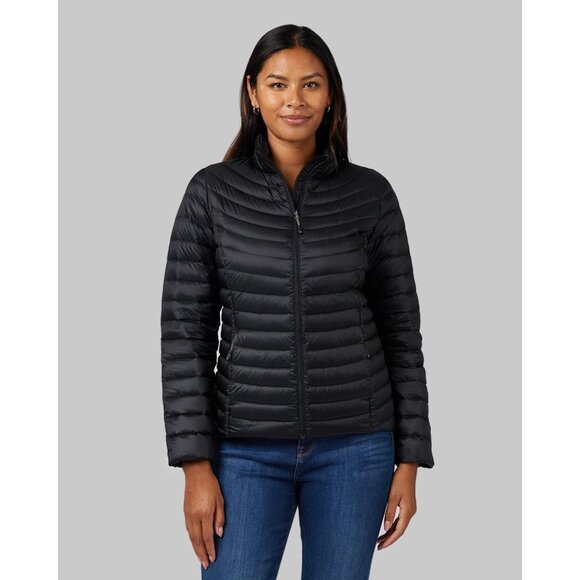 Women's Lightweight Nylon Packable Down Jacket Zip Pockets Water-Resistant Small - Picture 2 of 7